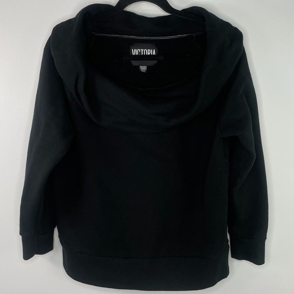 Victoria Secret Black Cowl Neck Sweatshirt - Picture 2 of 5